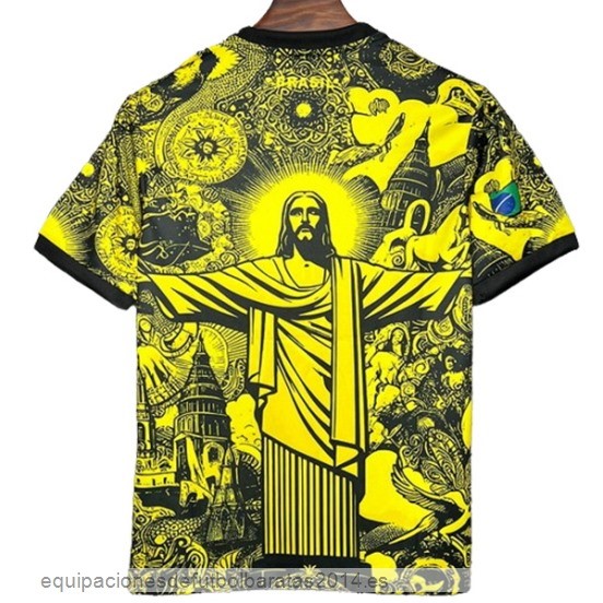 Nuevo Tailandia Especial Camiseta Brasil 2024 Amarillo Baratas
